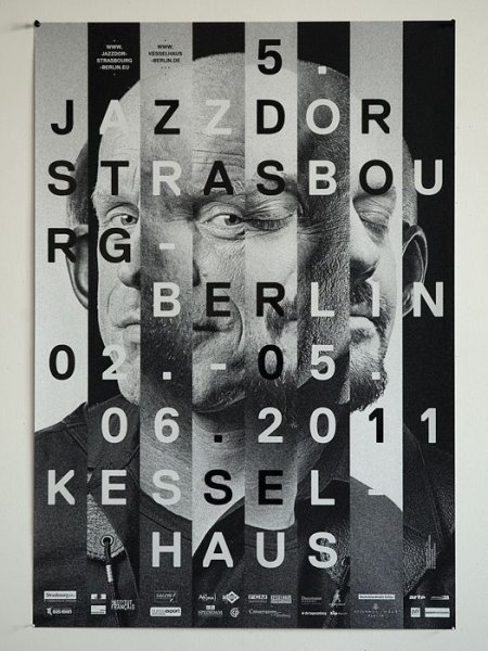 Thomas Couderc et Clément Vauchez, Helmo (Monteuil, France), Affiche pour le festival Jazzdor, 2011