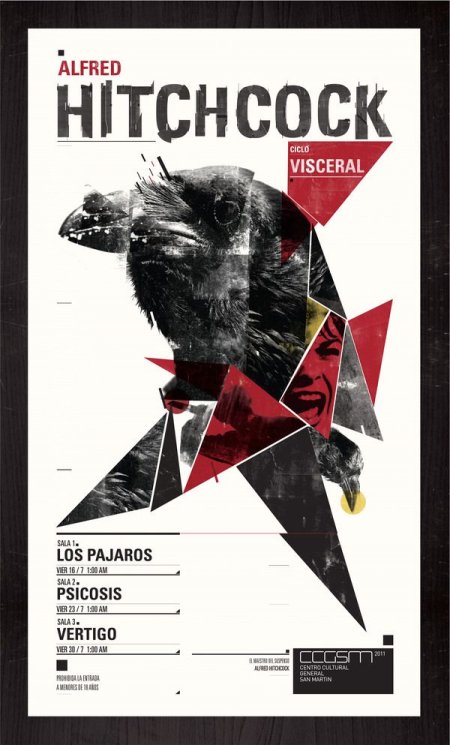 Ciclo Visceral / Alfred Hitchcock. by Sebastian Barrena, via Behance