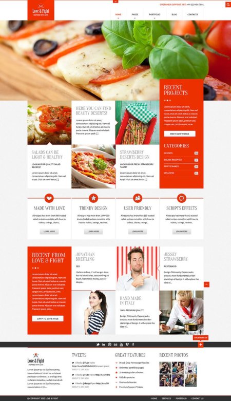 LOVE and FIGHT - Free PSD Template