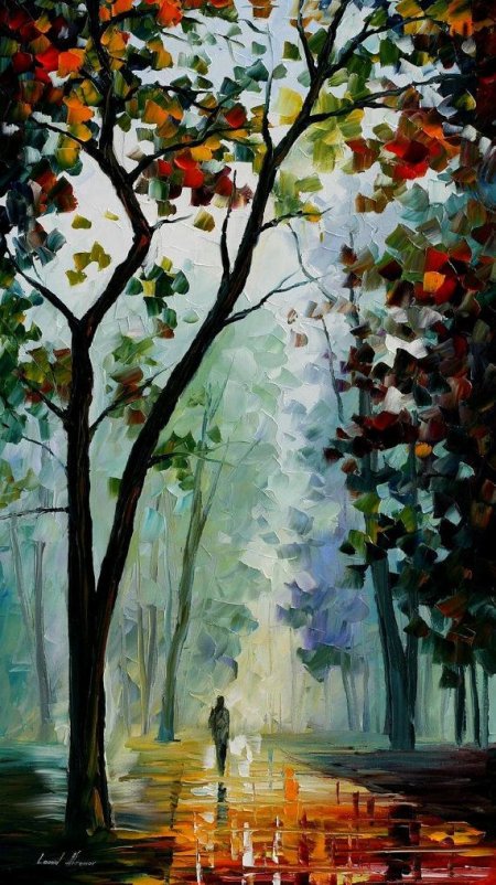 Golden Path — PALETTE KNIFE Oil Painting On Canvas by AfremovArtStudio on Etsy, $199.00
